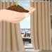 Cross Land Outdoor Curtains UV Protection Thermal Insulated Blackout for patio,garden,Chocolate,54"x 108"   